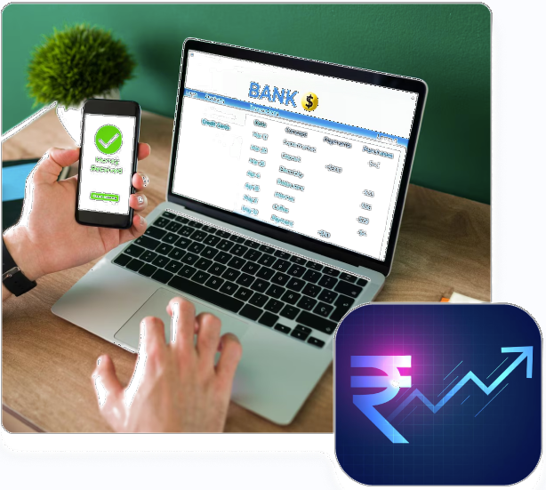 Laptop Banking Dashboard